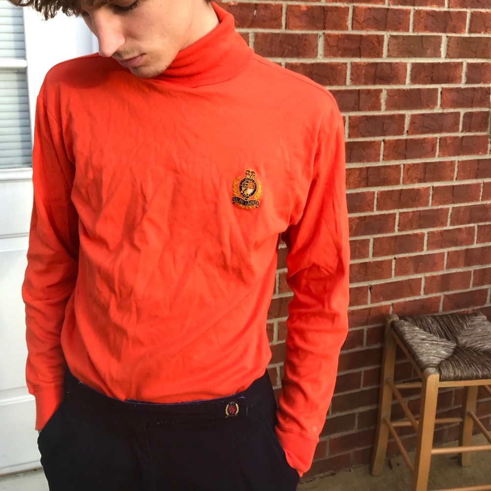 Orange Ralph Lauren Turtleneck
